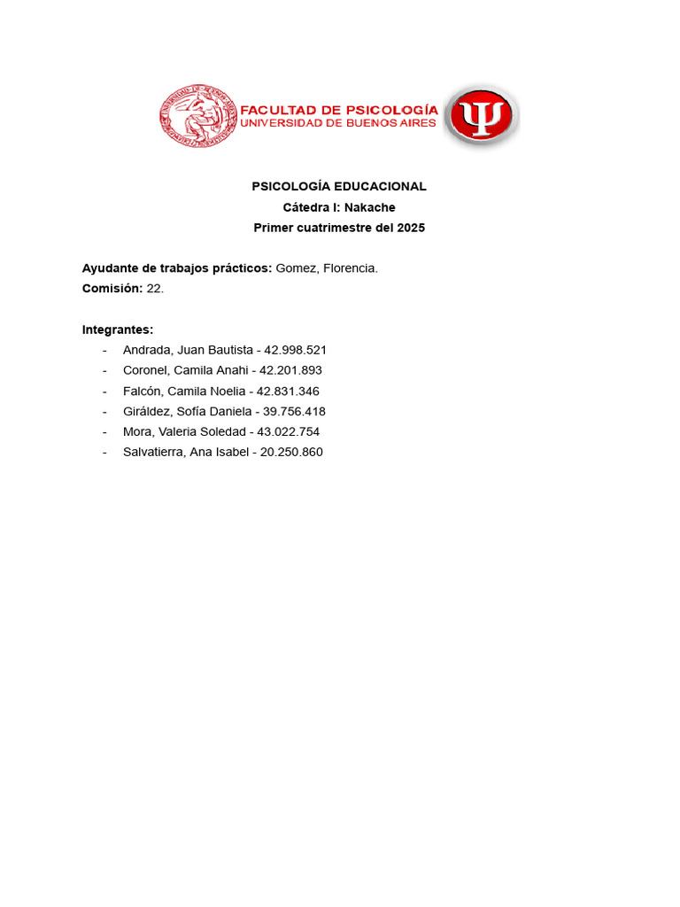 TP FINAL Educacional 2025 | PDF | Enseñando | Plan de estudios