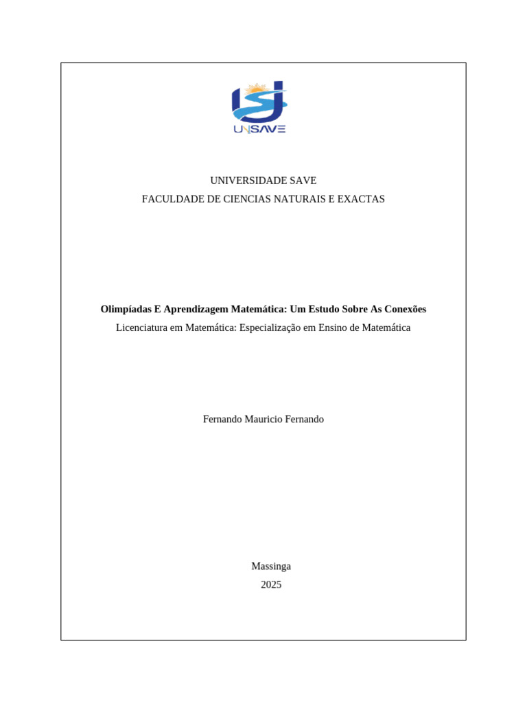 Fernando M. Fernando-Updated | PDF | Ensino de Matemática | Aprendizado