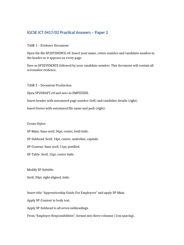 IGCSE 0417 Paper2 Practical Answers | PDF | Comma Separated Values | Text