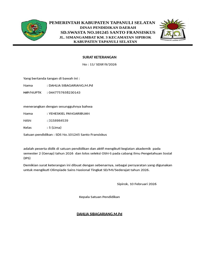 Surat Osn Ips | PDF
