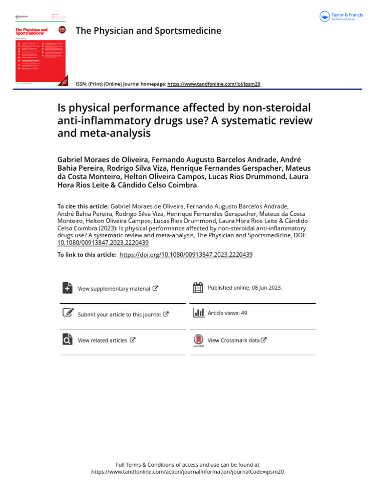 2 - Is Physical Performance Affected by Non-Steroidal | PDF ...