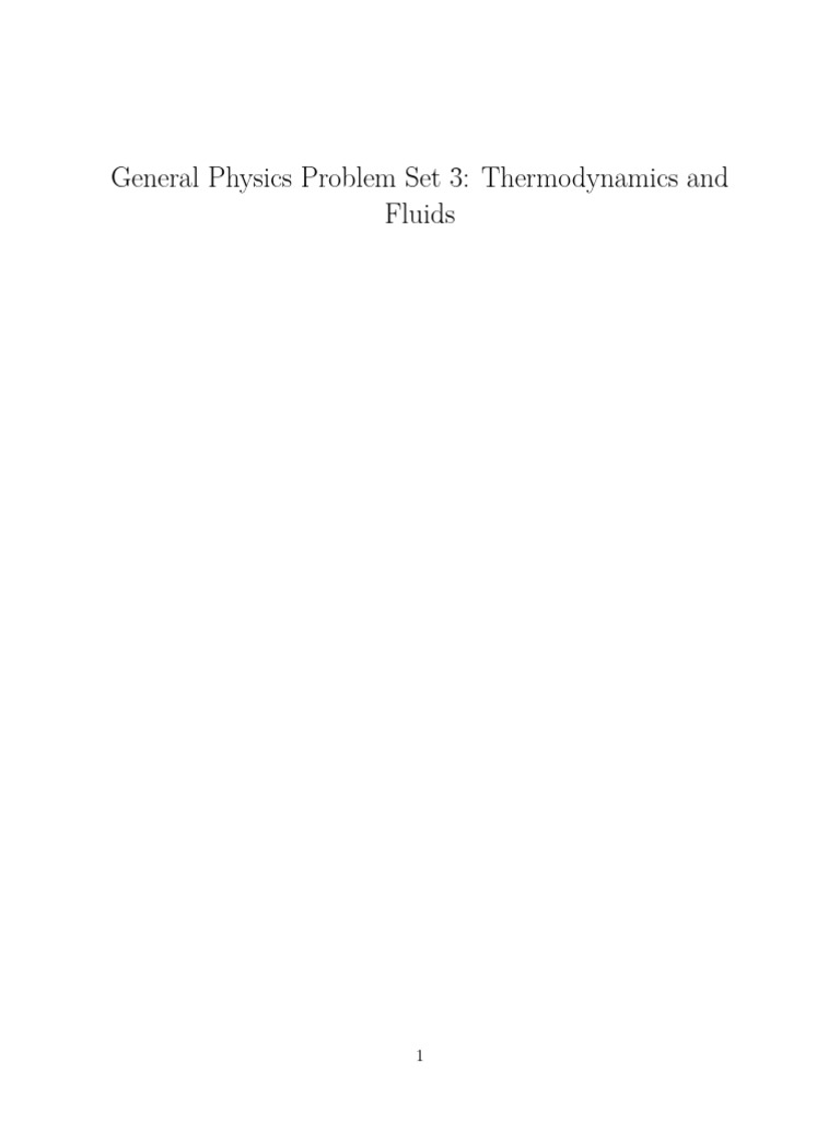 General Physics Problems 317430880 | PDF | Gases | Classical Mechanics