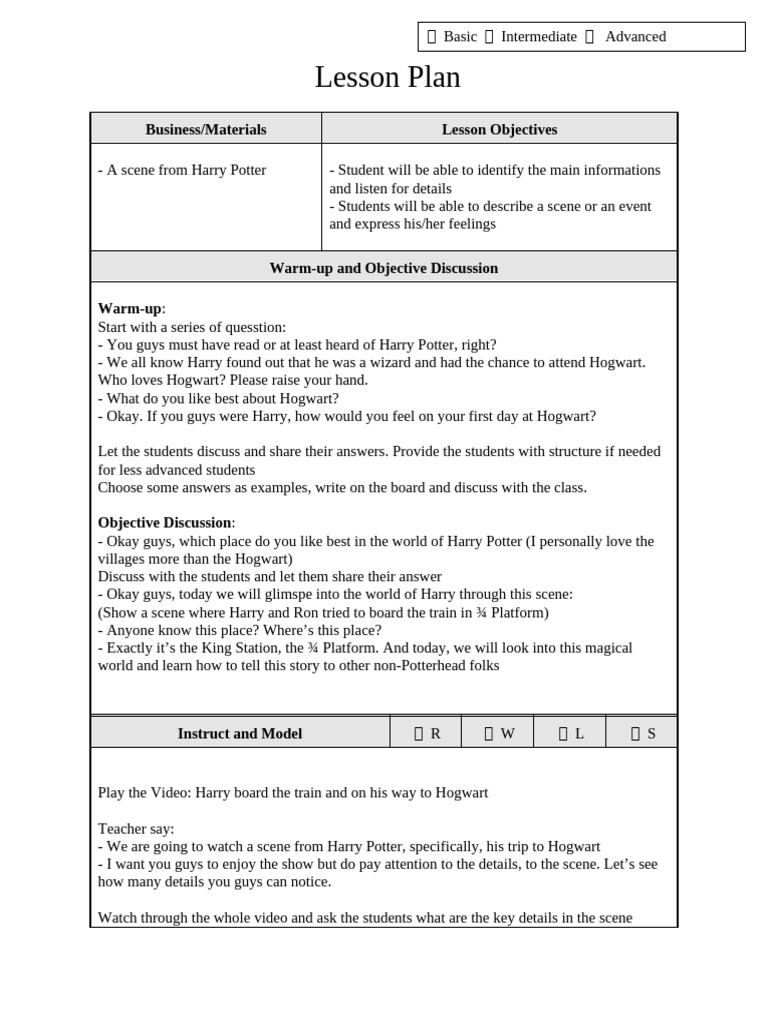 Lesson Plan 2 Listening and Speaking | PDF | Human Communication