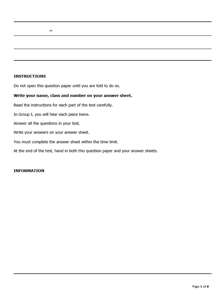 8th Grade Test B Part 2 | PDF | Food Energy | Lunch