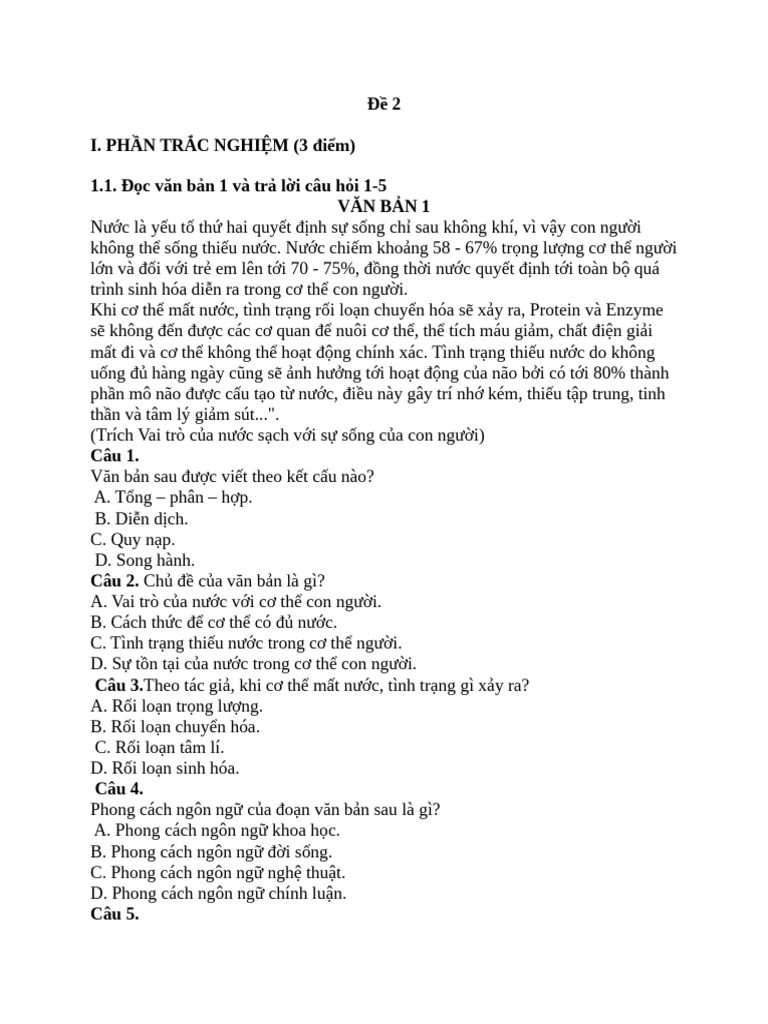 Đề 2.ĐHSP HN | PDF
