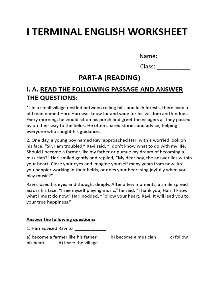English Worksheet | PDF | Grammatical Gender | Noun