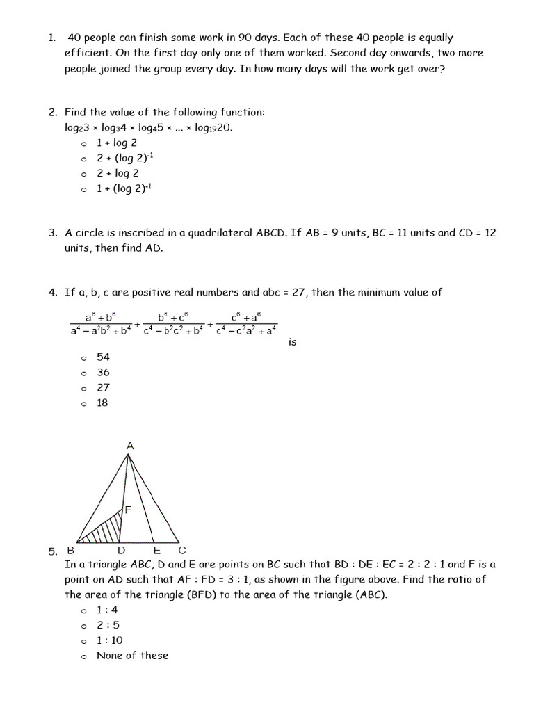 Quants Practice Set 18 Nov | PDF