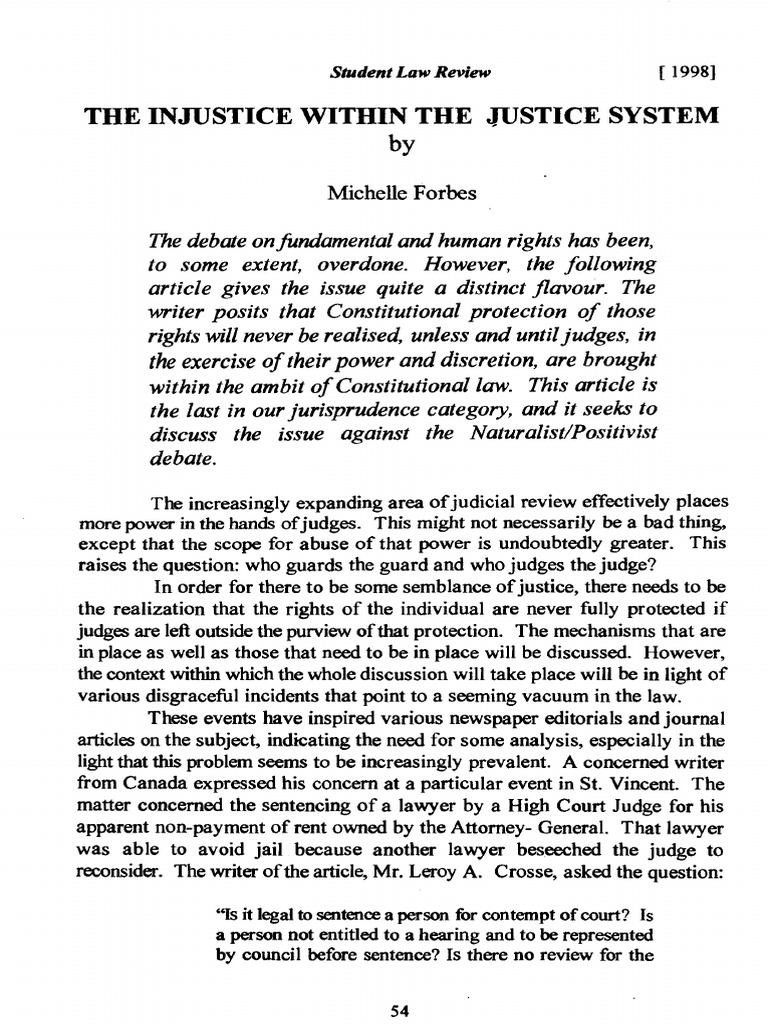 Admin, The Injustice Within The Justice System | PDF