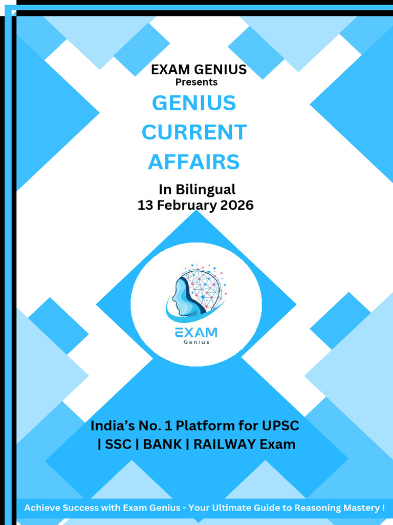 Current Affairs 13 February 2026 in Bilingual | PDF