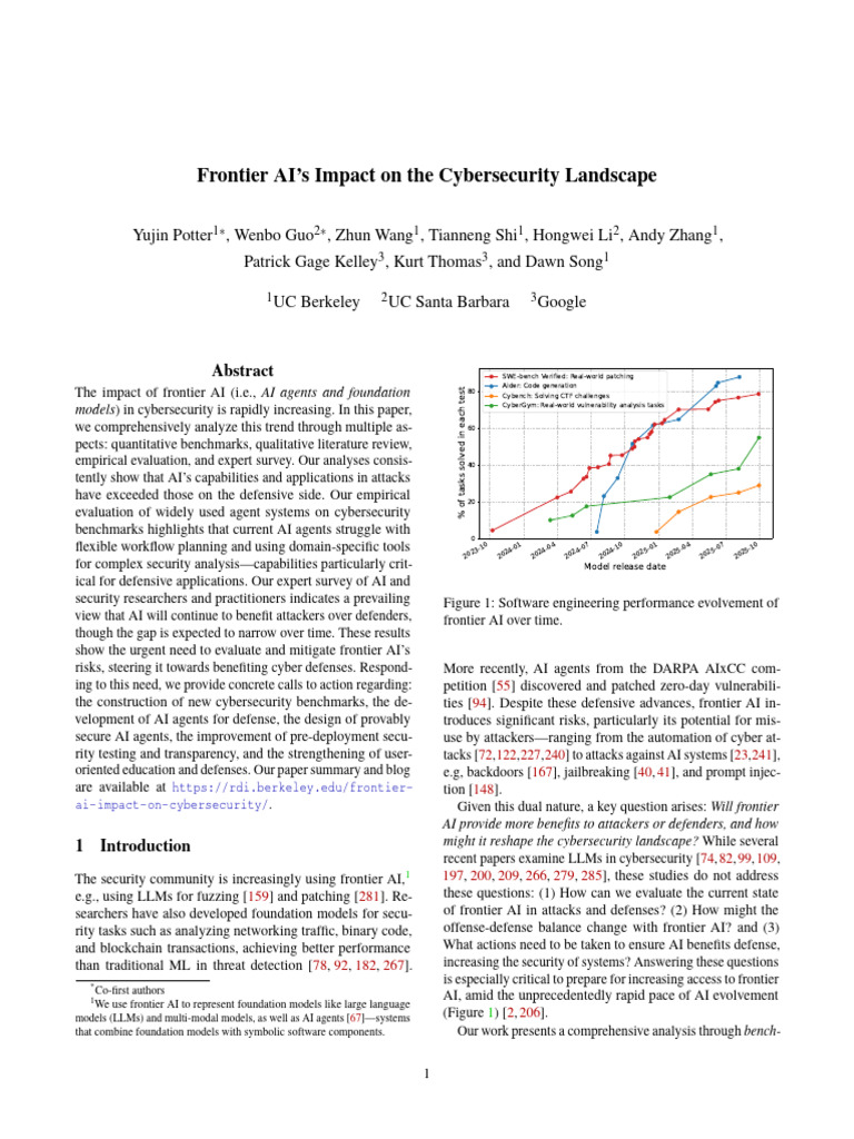 Frontier AI 2025 Paper | PDF | Malware | Artificial Intelligence
