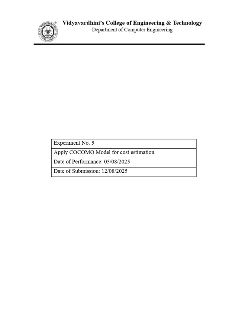 Exp No 5 SE | PDF | System | Computing