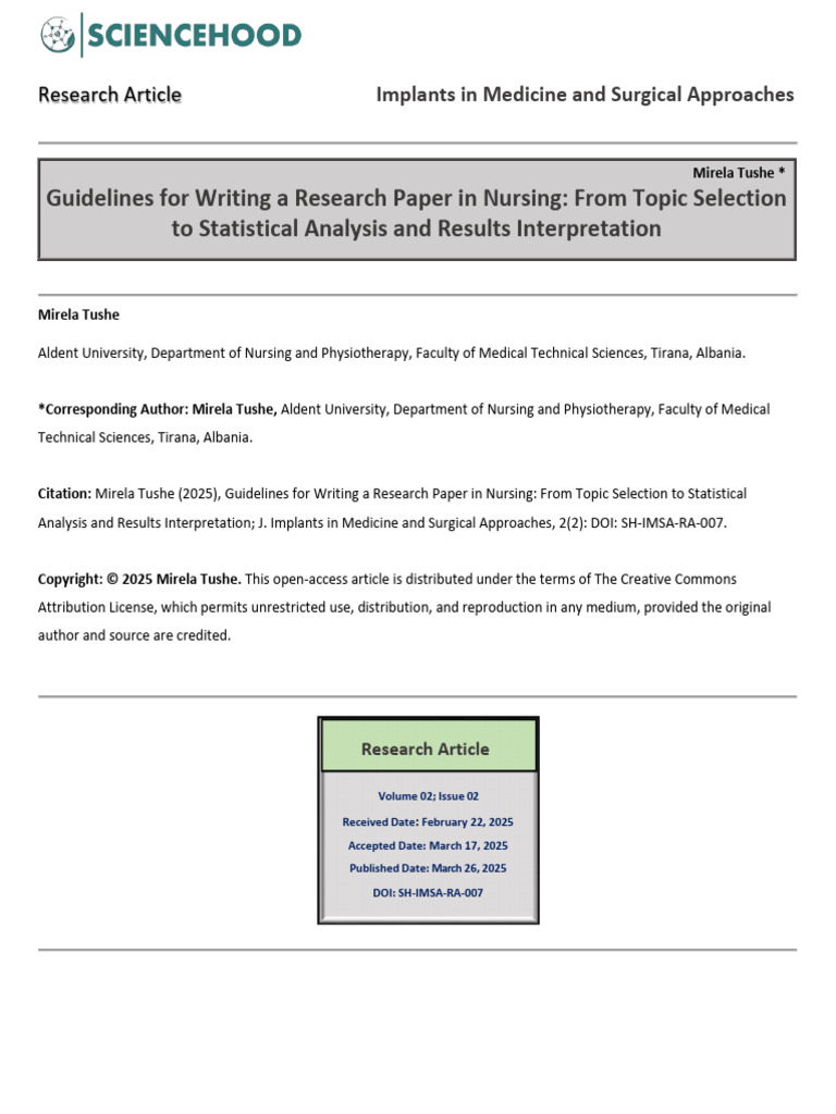Guidelines For Writing A Research Paper | PDF | Statistics | Methodology