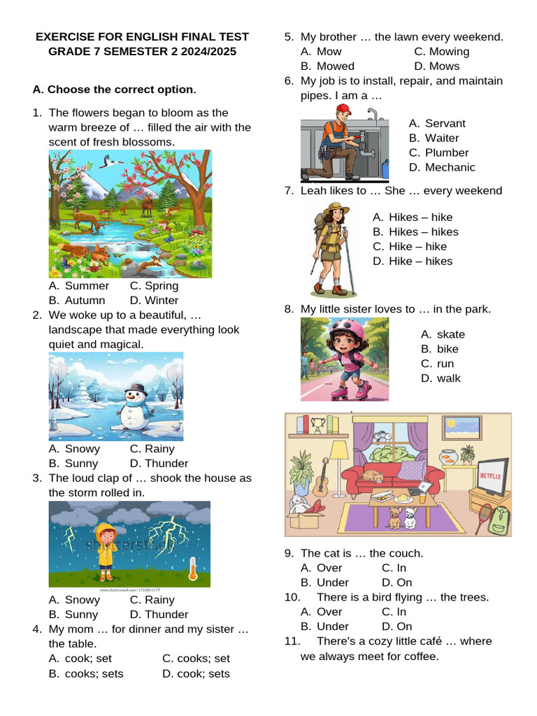 Exercise For English Final Test 7 Part 3 | PDF | Sauce | Food And Drink ...