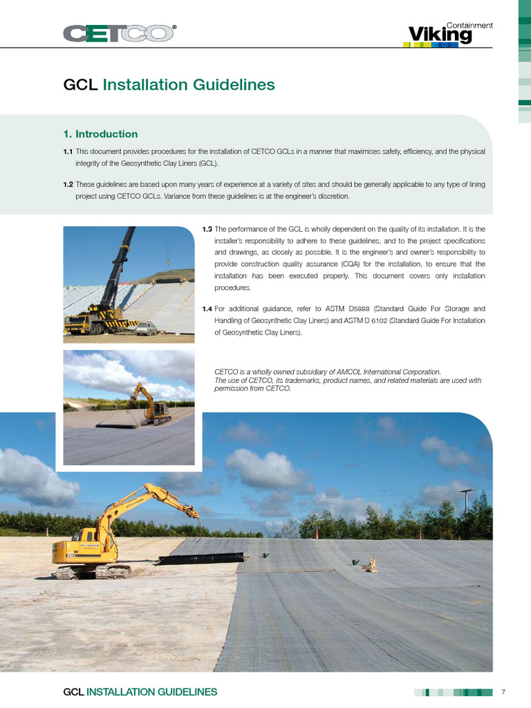 GCL Installation Guidelines | PDF | Pipe (Fluid Conveyance) | Cargo