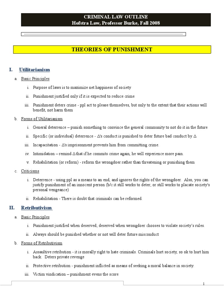 California criminal law outline image