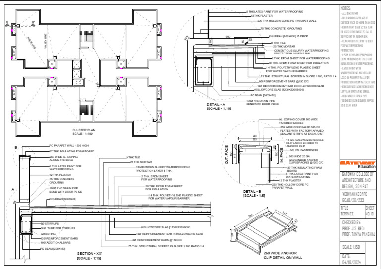 Sheet 4 Terrace | PDF | Wall | Structural Engineering
