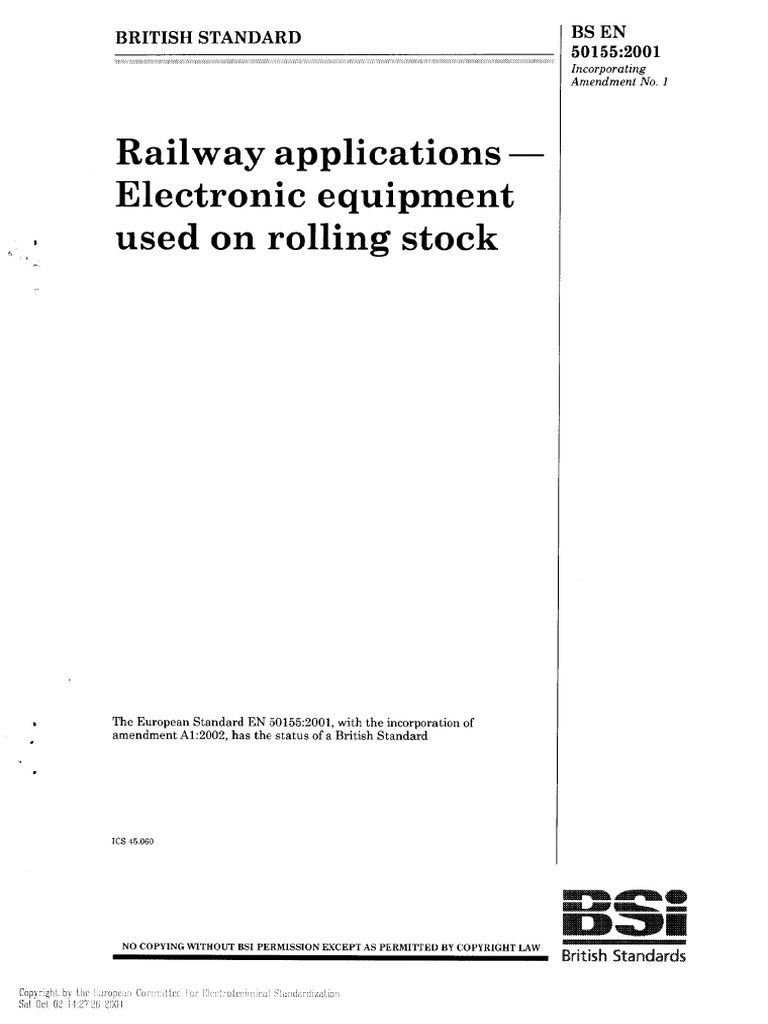 EN 50155-2001 | PDF