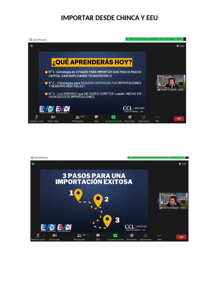 Importar Desde Chinca y Eeu | PDF