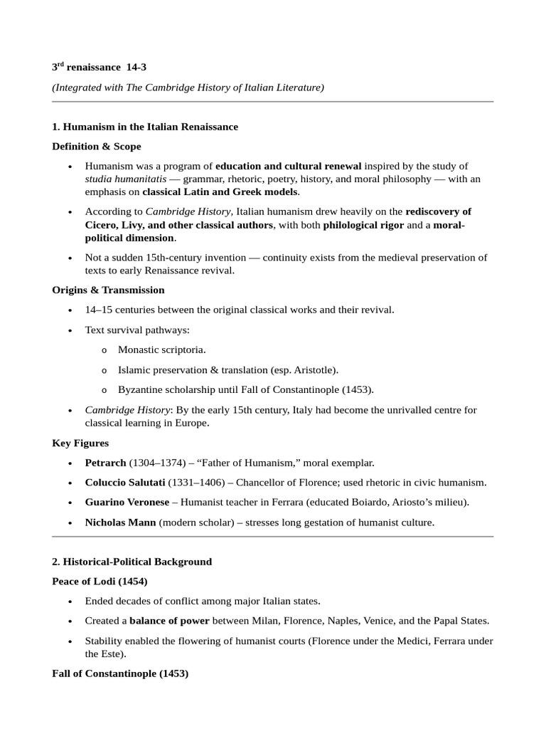 3rd Renaissance 14 | PDF