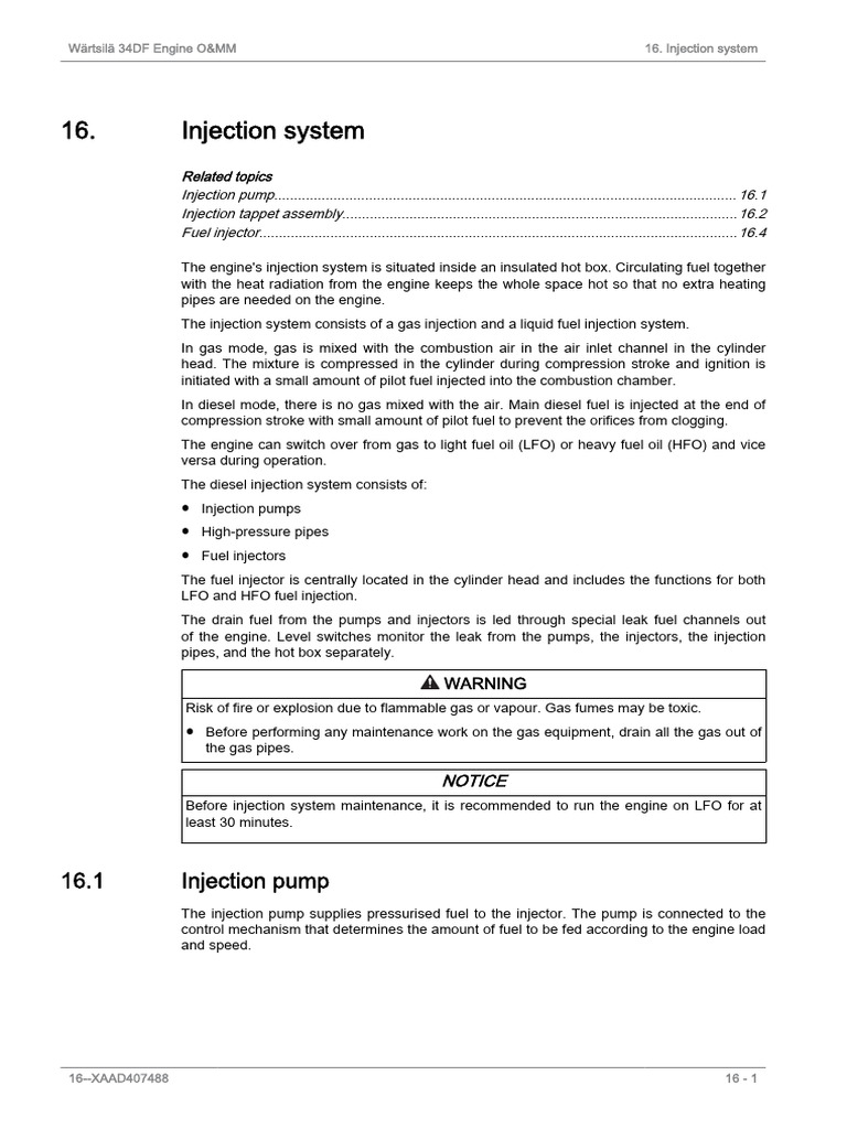 W34 DF Inyection Charter | PDF | Pump | Fuel Injection
