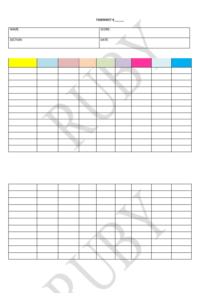 Task Sheet Fourth Quarter RUBY | PDF