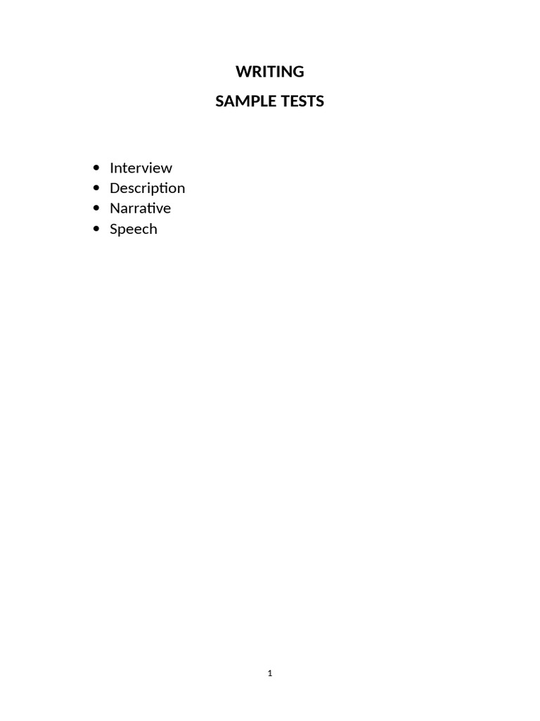 Writing Samples 0500 | PDF