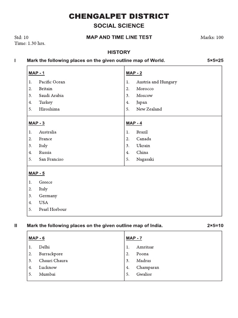 Chengalpat - Map QP EM | PDF