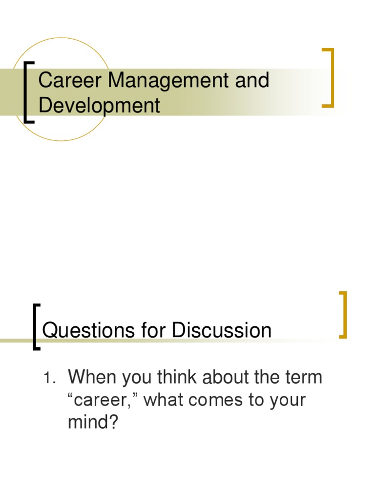 WHAT IS CAREER MANAGEMENT AND DEVELOPMENT visual data 2
