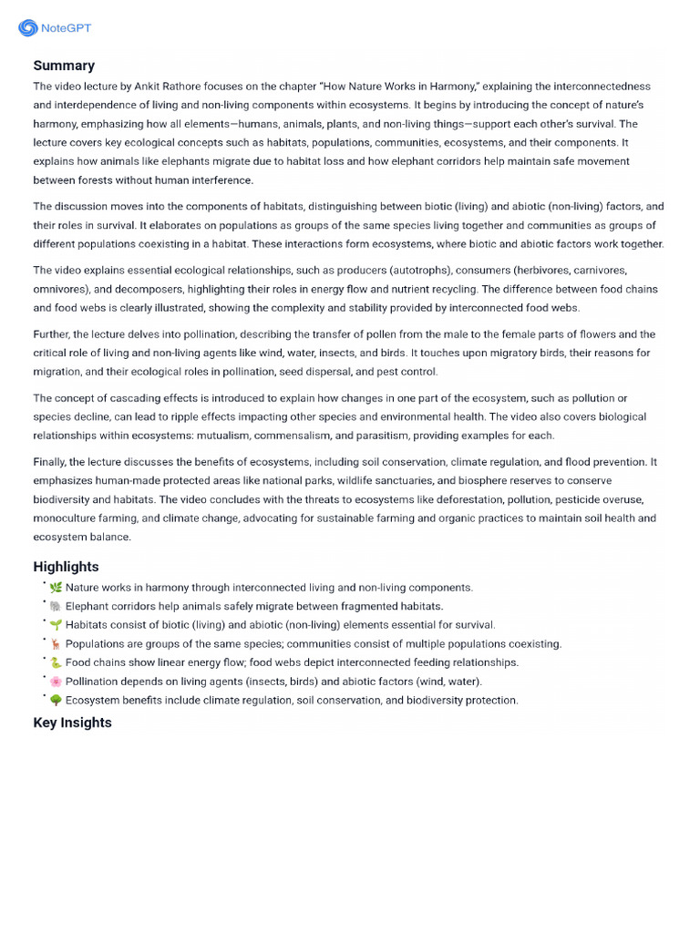 NoteGPT Summary 18211880 | PDF
