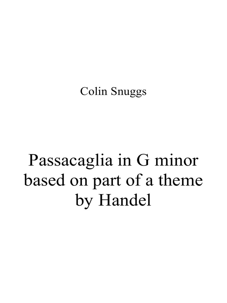 Snuggs Pass in G Minor | PDF | Lexicologie | Langues du Royaume-Uni