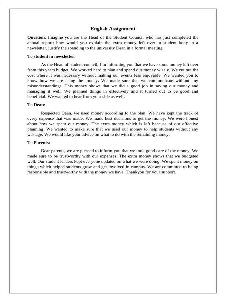 English Assignment | PDF