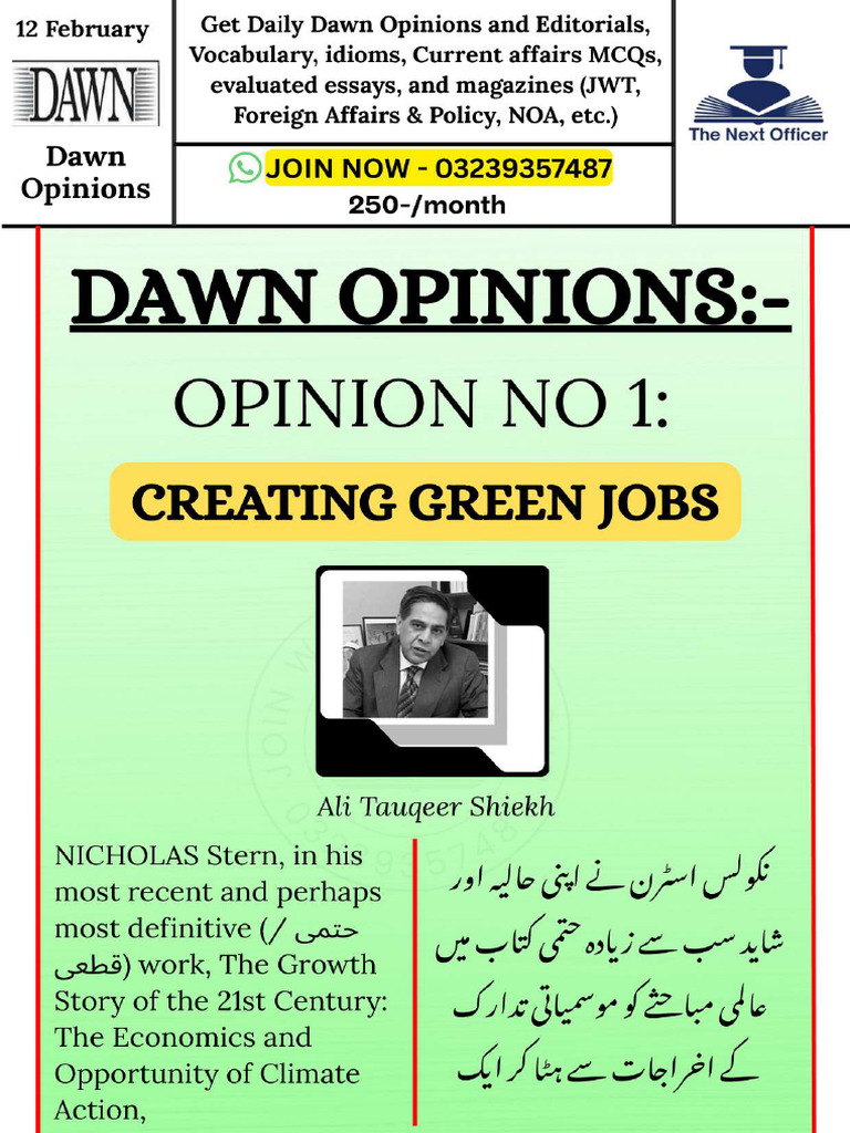 12 Feb Dawn Opinions | PDF