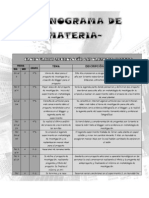 Cronograma de Materias e,e