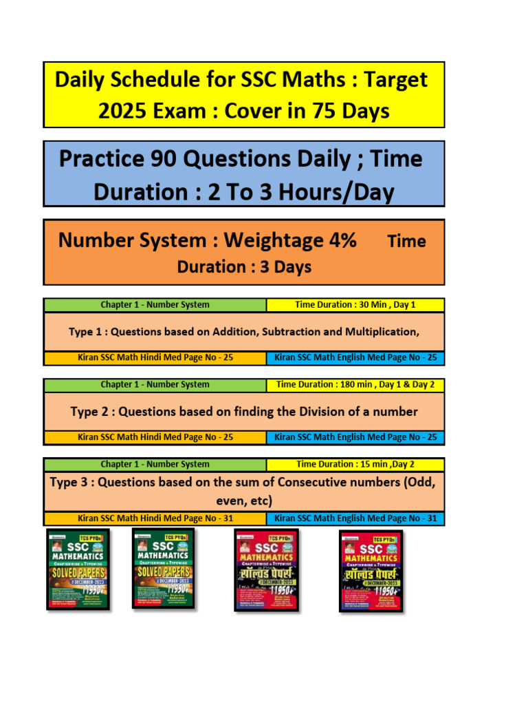 SSC Maths 75 Days Strategy 2025 - Kiran SSC Math | PDF | Compound ...
