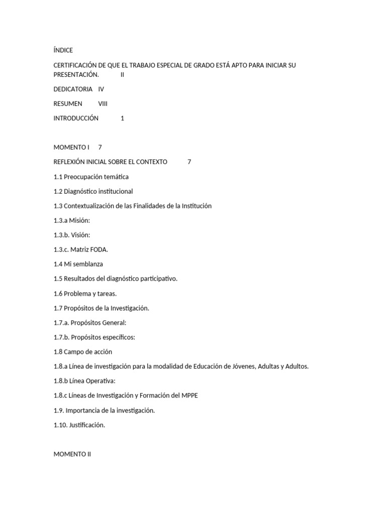 Estructura de Un Trabajo PNFA | PDF