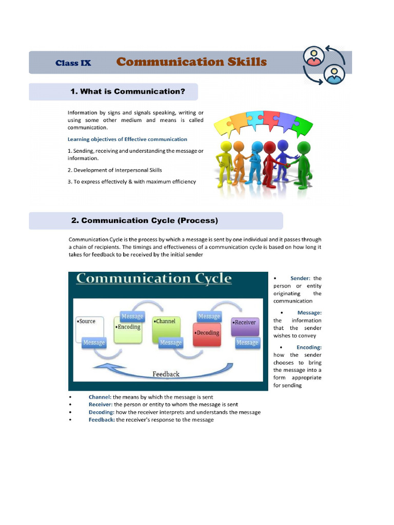 Notes - Communication Skills | PDF