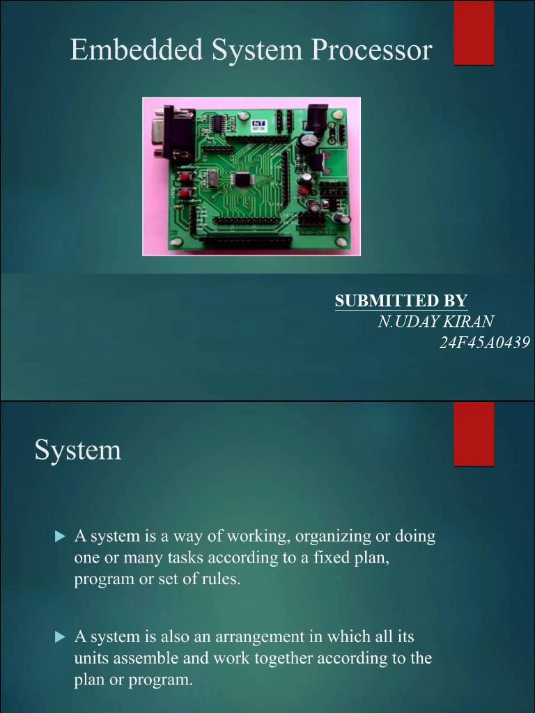 Embedded Systems Ppt by Uday(1) | PDF