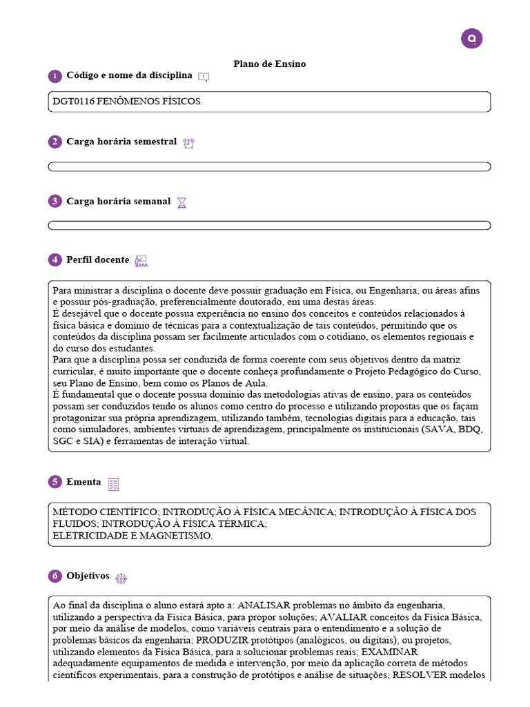 Plano Aula Ensino | PDF | Física | Science