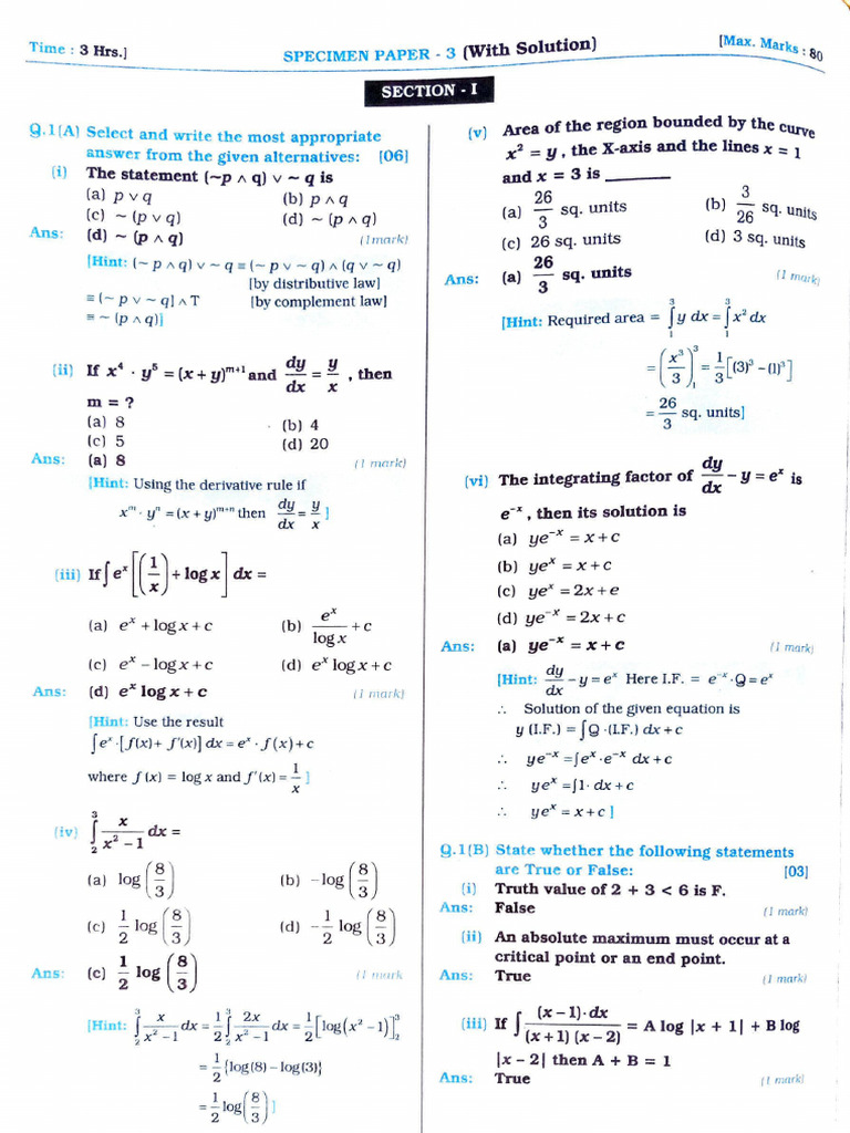 3 Maths Paper AP | PDF | Differential Calculus | Mathematical Relations