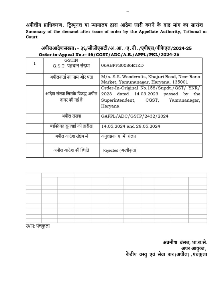 Form GST APL-04-SS Woodcraft | PDF