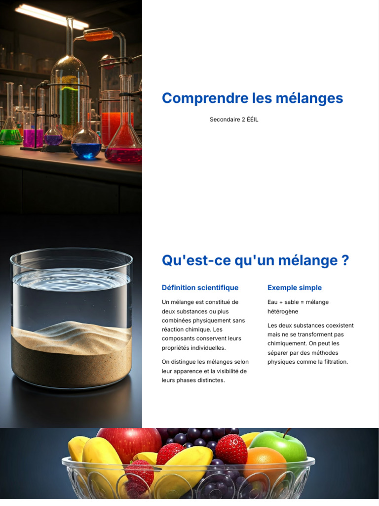 Comprendre Les Melanges ÉÉIL | PDF | Eau | Lumière