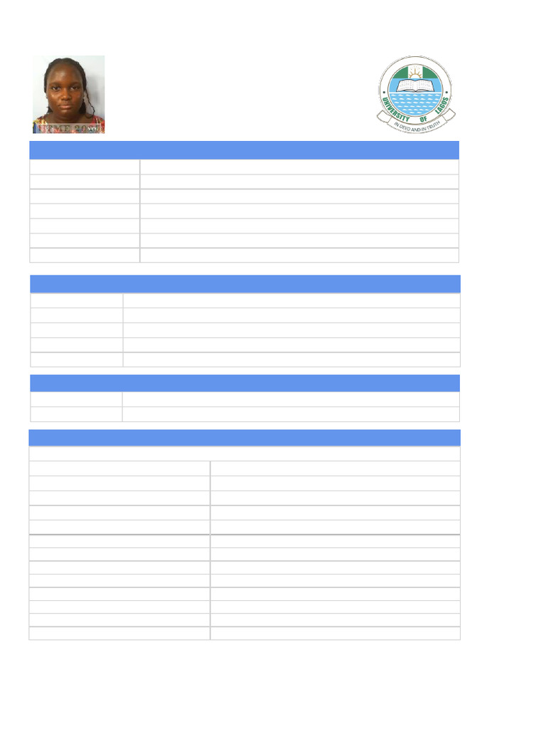 ApplicationFormPrintOut Sanni Zainab 2 | PDF | Educational Stages ...
