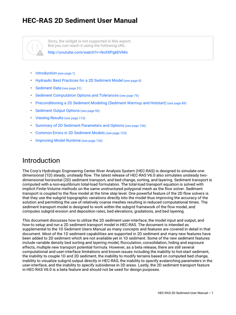 HEC-RAS 2D Sediment User Manual-V2-20250512 - 173600 | PDF | 2 D ...