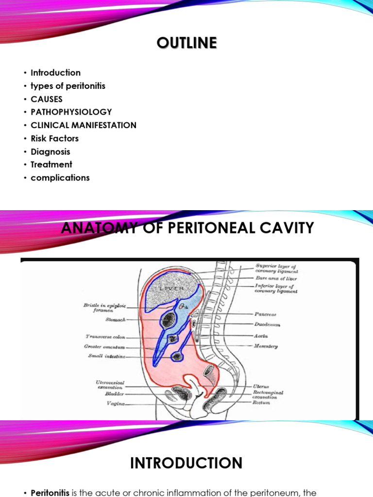 Group 2 GIT Peritonitis | PDF | Peritoneum | Diseases And Disorders