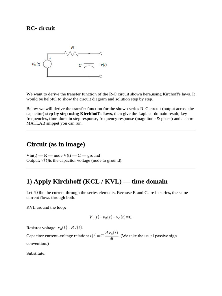 RC Circuit | PDF | Electromagnetism | Electricity