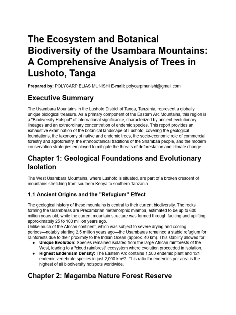 The Ecosystem and Botanical Biodiversity of the Us...-1 | PDF | Forests ...