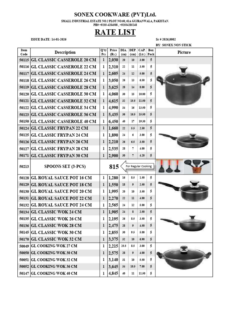 Rate List With Picture (14!01!26) | PDF | Cooking Appliances | Home ...