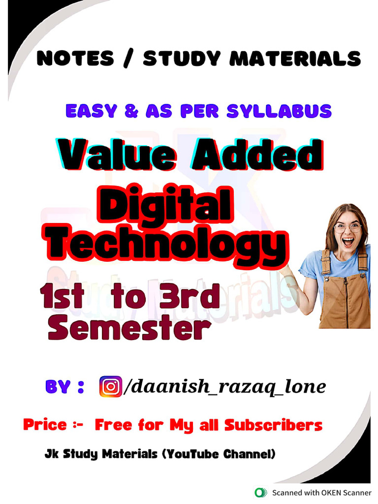 Digital Technology Value Added 1st To 3rd | PDF