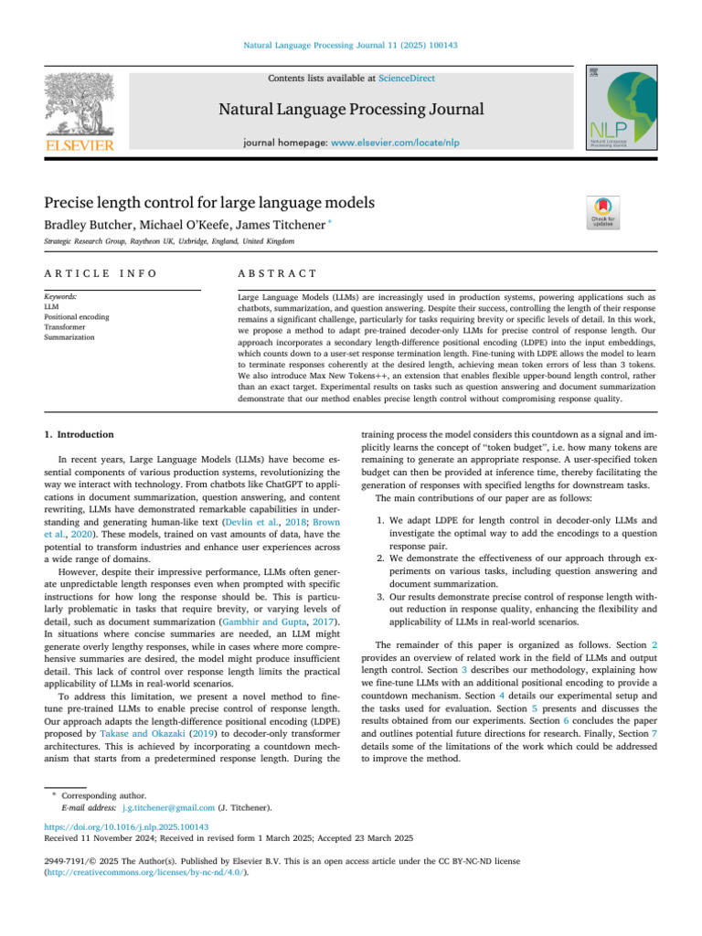 Precise Length Control For Large Language Models | PDF | Artificial ...