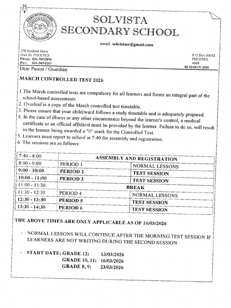March Controlled Test | PDF